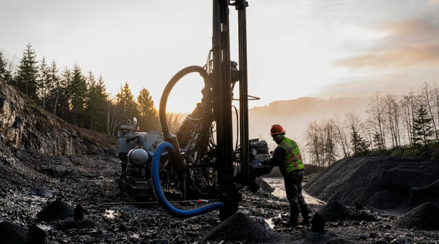 McCallum Team Drilling at Sunset